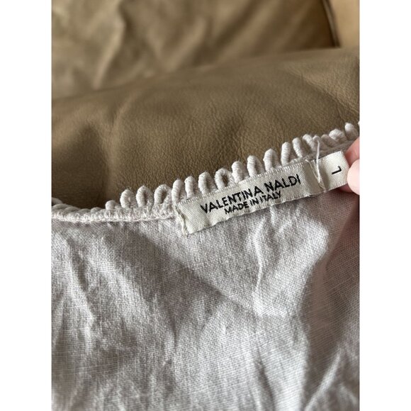 Valentina Naldi Linen dress Midi size Large Lagenlook boho coastal Minimal - Picture 2 of 15